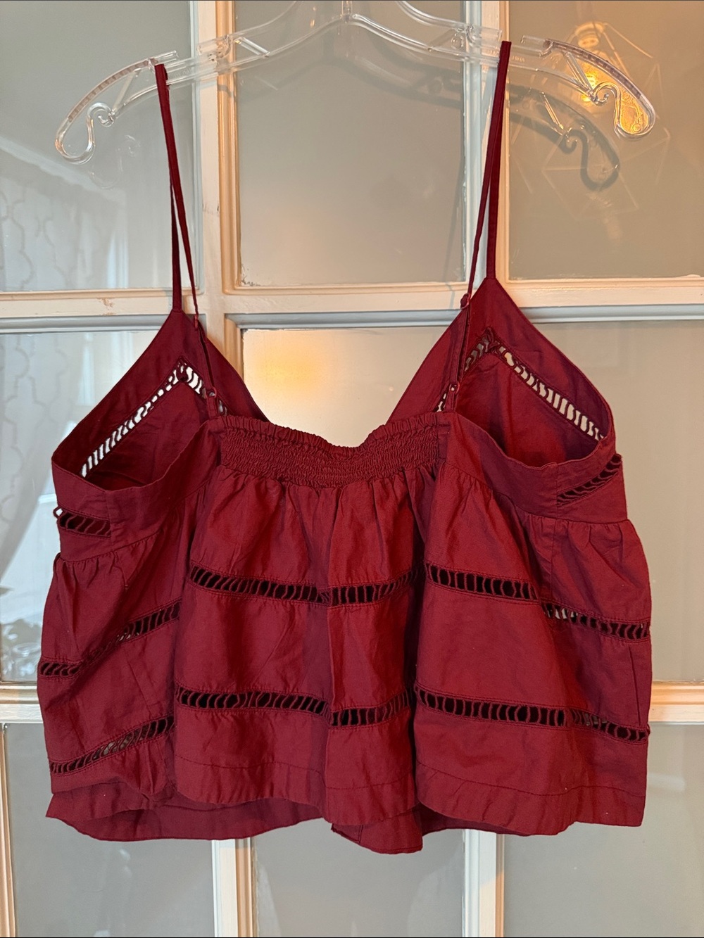 Free People Deep Brick Tiered Lace-Trim Camisole NWOT - Picture 7 of 11